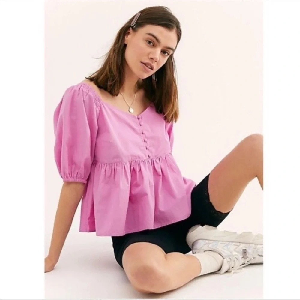 Free People Veronica Sweetheart Blouse